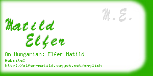 matild elfer business card